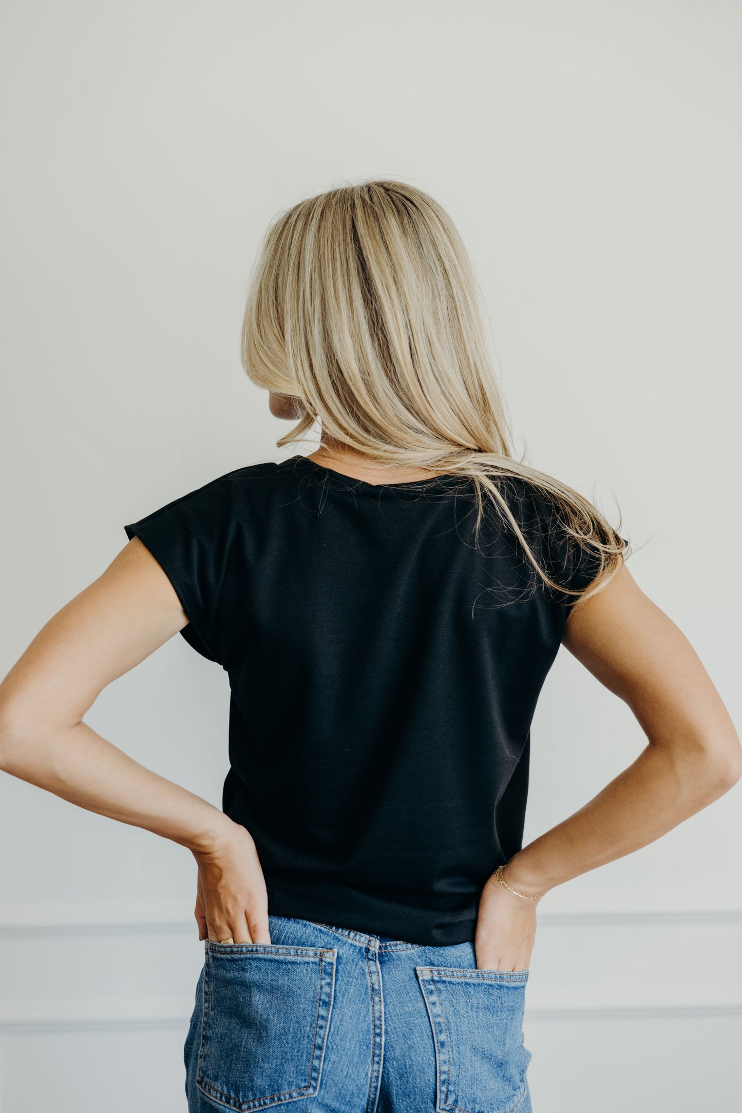 POCKET SLUB TEE IN BLACK