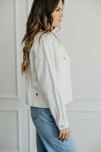 DENIM JACKET IN WHITE FINAL SALE