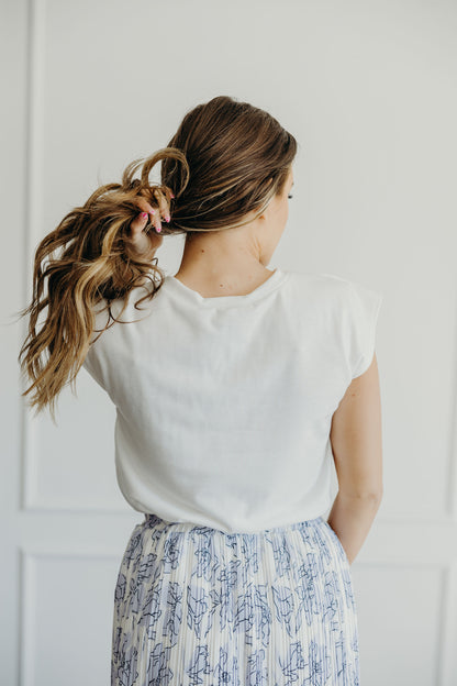 POCKET SLUB TEE IN WHITE FINAL SALE